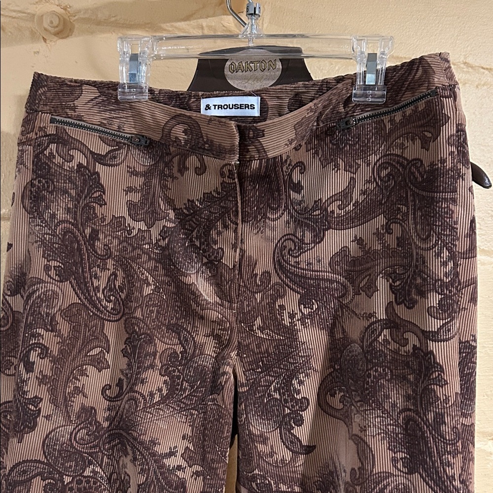 Brown Paisley Corduroy Trousers